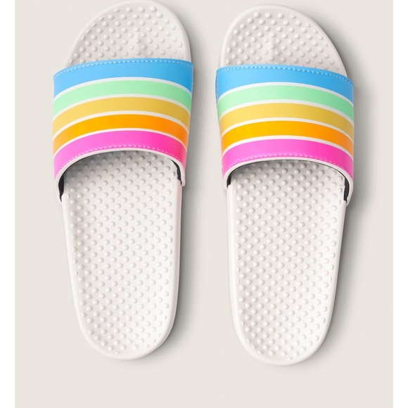 NEW VS PINK SLIDES SANDALS LARGE 9/10 - Picture 2 of 2